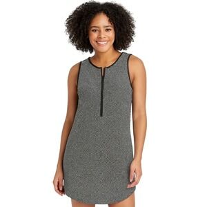 GAP Sleeveless‎ Zip Front Mini Dress Size XS Black White Cotton Lined 2017